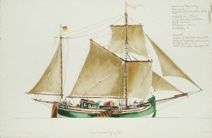 Gesine von Papenburg, 1986 - Aquarell, 38x57