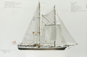 Eendracht, 1986 - Aquarell, 38x57