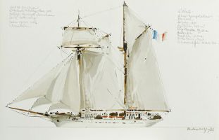 LÈtoile, 1986 - Aquarell, 38x57