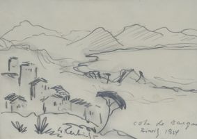 Cote de Basque, Biarritz, 1954 - Graphit, ca. 21x30