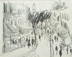 Paris (Montmartre), - 1952 Graphit, 21x29,7