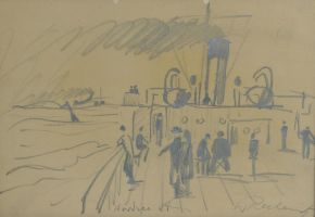 Nordsee, 1951 - Graphit, ca. 19,5x28