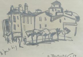 St. Joan de Luz, 1956 - Graphit, ca. 29x27,5