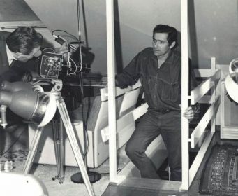 Dreharbeiten im Atelier, 1966