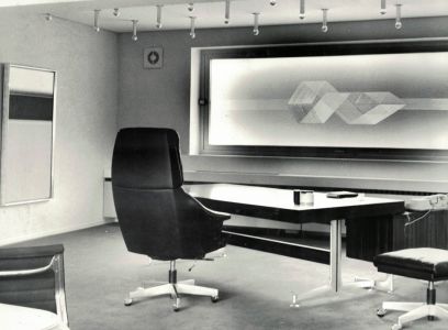 Wuppertal – Glasschlifffenster für Chefbüro Firma Erichsen, 1970