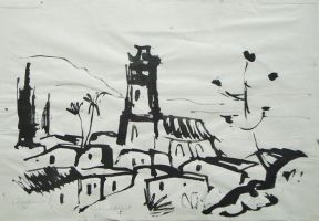 Costa del Sol, 1954 - Tusche, 21x29,7