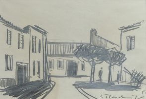 Frankreich, 1956 - Graphit, ca. 19x27,5