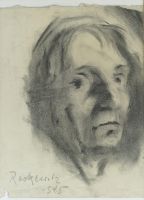 Porträt o.N., 1945 - Graphit, ca. 25x19