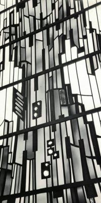 Treppenhausfenster im Gesundheitsamt, 1967