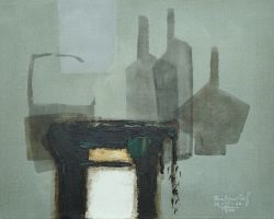 16-III-20, 1966 Mischtechnik auf Leinwand, 40x50
