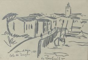 Cote de Basque, Hendaye, 1954 - Graphit, ca. 19x27