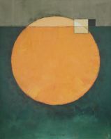 Rise of the sun VII, 1990 - Mischtechnik auf Leinwand, 100x80