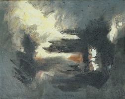 Lichteinbruch, 1963 Öl auf Leinwand, 40x50