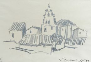 o.T., 1956 - Graphit, ca. 19x27
