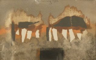o. T., 1966 Aquarell, ca. 17x27