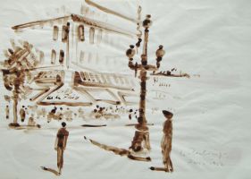 Paris, 1952 - Tusche, 19,5x28,5