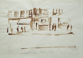 Paris (Tabac), 1952 - Tusche, 21x29,5