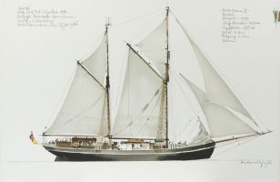 Seute Deern II, 1986 - Aquarell, 38x57