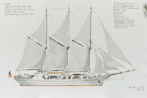 Großherzogin Elisabeth, 1986 - Aquarell, 38x57