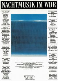Plakat für die „Nachtmusik im WDR“, 1988