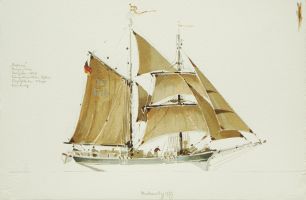 Duenna, 1979 - Aquarell, 38x57