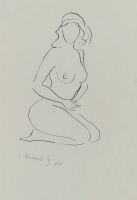Akt, 1954 - Tusche, ca. 28x19