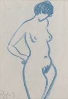 Akt, 1953 - Wachsstift, ca. 28,5x19,5