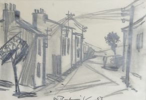 o.T., 1956 - Graphit, ca. 19x27