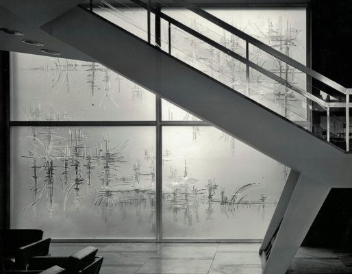 Frankfurt a.M – Glasschlifffenster für Commerzbank Hauptverwaltung, 1960