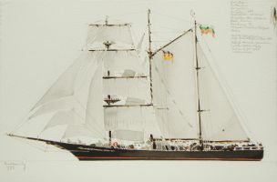 Kaliakra, 1986 - Aquarell, 38x57