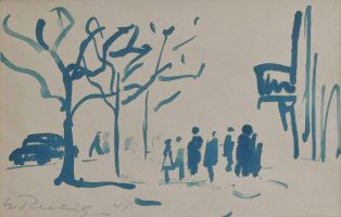 o.T., 1948 - Tusche, ca. 13x18,5